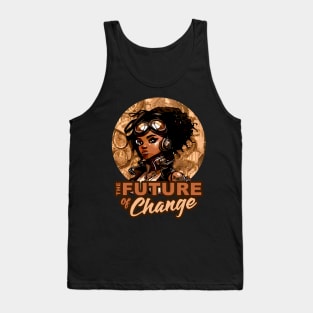 Future of Change Steampunk Anime Black Girl Empowerment Tank Top